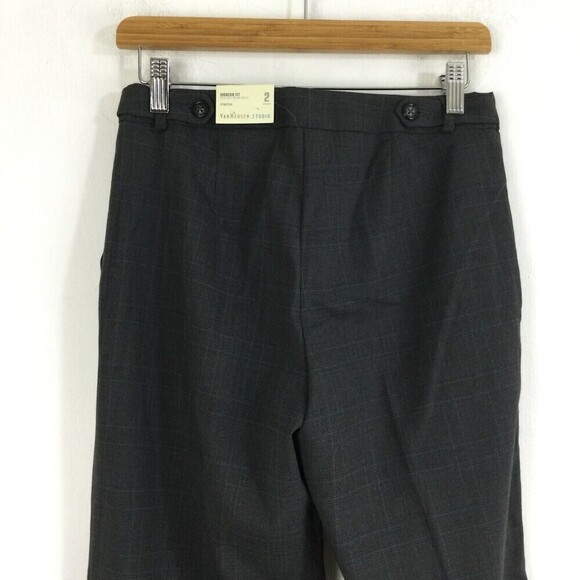 Van Heusen Studio Womens Modern Fit Stretch Trouser Leg Dress Pants Charcoal 2R - Picture 6 of 10